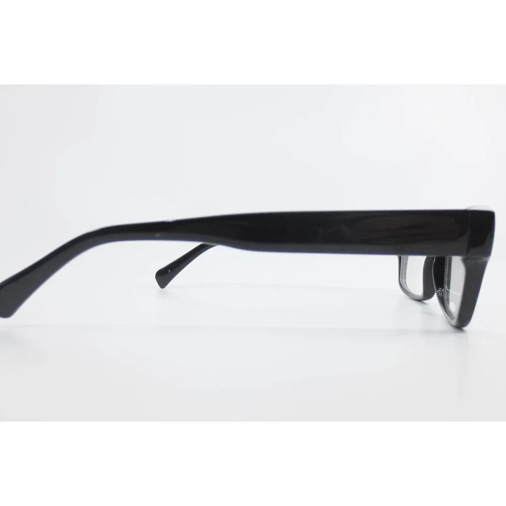 Modern Slick Eyeglasses Black Rectangular Full Rim Frames 54/17/145 39088